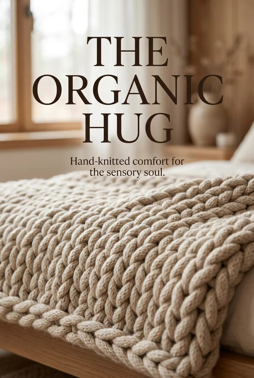 The Organic Hug | Chunky Hand-Knit Weighted Blanket