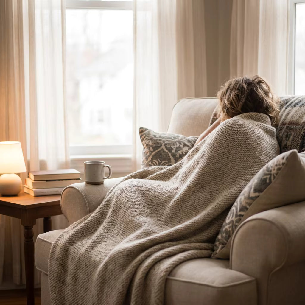 The Organic Hug | Chunky Hand-Knit Weighted Blanket
