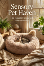Sensory Pet Haven | Calming Orthopedic Faux Fur Bed