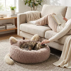 Sensory Pet Haven | Calming Orthopedic Faux Fur Bed