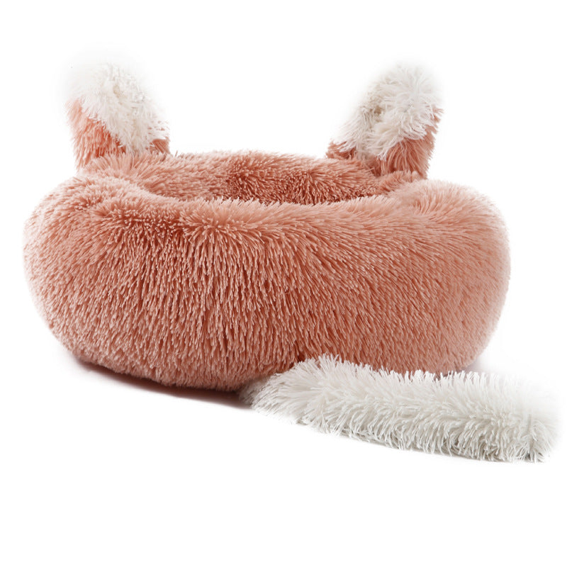 Anxious dog sleeping peacefully in soft sensory bed for neurodivergent pets