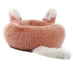 Anxious dog sleeping peacefully in soft sensory bed for neurodivergent pets